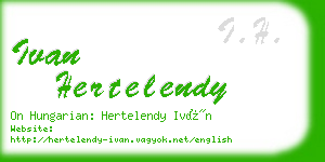 ivan hertelendy business card